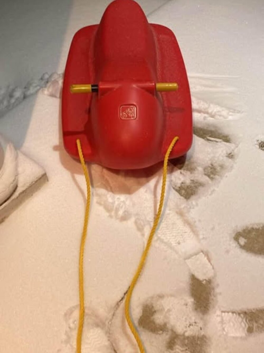Step 2 Kids Winter Snow Sleigh Sled with Tow Rope